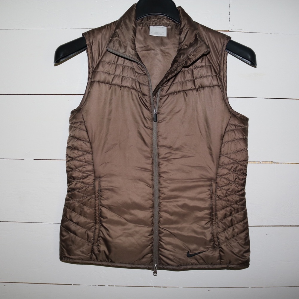Nike Golf Puffer Vest Brown with Black Logo